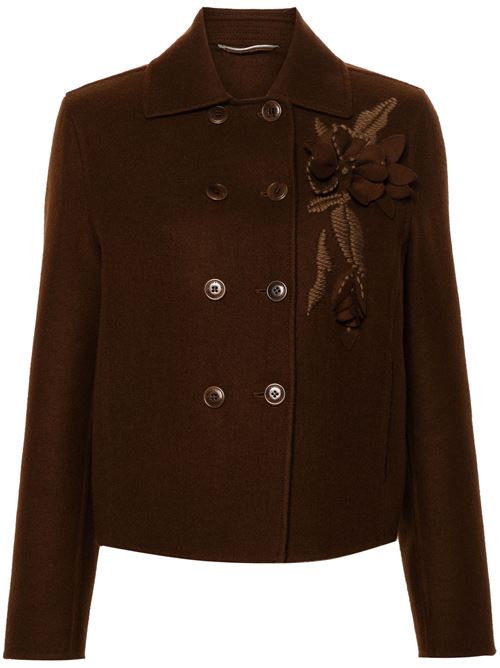 Earth brown virgin wool jacket ERMANNO SCERVINO | D456I301RHNG91241